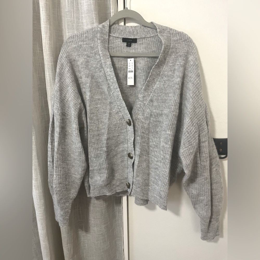 NWT Jcrew soft gray cardigan